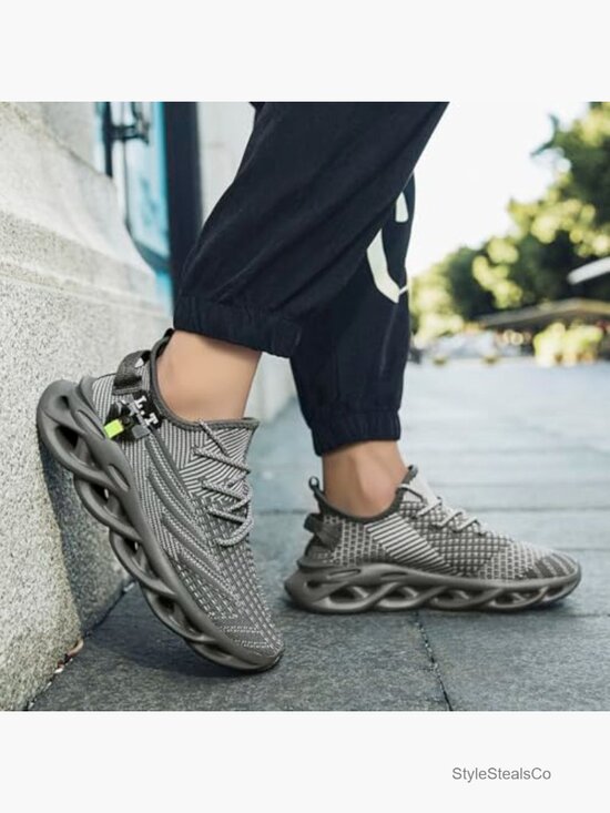 Men\'s Lightweight Breathable Running Sneakers Non Slip Gym Workout Shoes main image 4